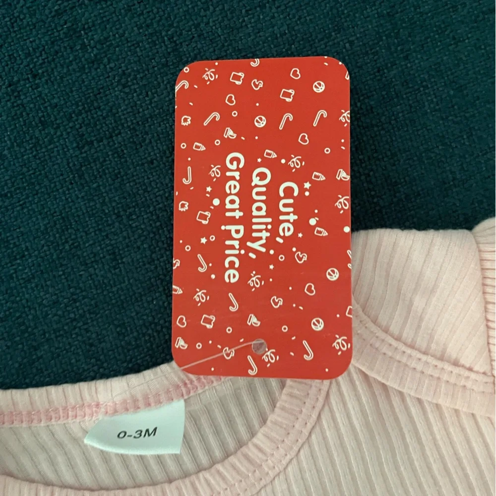 PatPat Pink Floral Onesie outfit - Picture 6 of 10